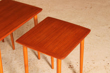 Load image into Gallery viewer, Mid Century teak nest of tables by Torpe Mobelfabrikk, Norway, circa 1960s
