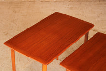 Load image into Gallery viewer, Mid Century teak nest of tables by Torpe Mobelfabrikk, Norway, circa 1960s
