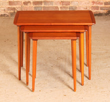 Load image into Gallery viewer, Mid Century teak nest of tables by Torpe Mobelfabrikk, Norway, circa 1960s
