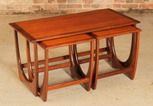 Load image into Gallery viewer, Mid Century G-plan Astro Long John teak nest of tables, circa 1960s
