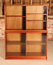 Load image into Gallery viewer, Mid Century glazed mahogany bookcase by Herbert E Gibbs, circa 1970s
