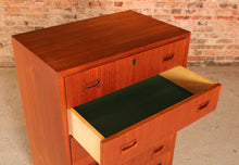 Load image into Gallery viewer, Mid Century teak chest of 6 drawers by Friedrich Beckmann, Germany, circa 1960s
