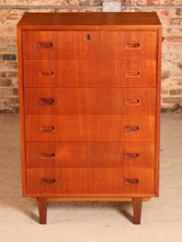 Load image into Gallery viewer, Mid Century teak chest of 6 drawers by Friedrich Beckmann, Germany, circa 1960s
