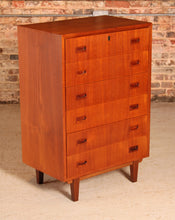 Load image into Gallery viewer, Mid Century teak chest of 6 drawers by Friedrich Beckmann, Germany, circa 1960s
