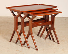 Load image into Gallery viewer, Danish Mid Century teak nest of tables by Johannes Andersen for CFC Silkeborg, circa 1960s
