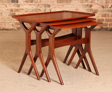 Load image into Gallery viewer, Danish Mid Century teak nest of tables by Johannes Andersen for CFC Silkeborg, circa 1960s

