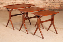 Load image into Gallery viewer, Danish Mid Century teak nest of tables by Johannes Andersen for CFC Silkeborg, circa 1960s
