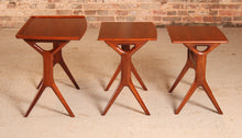Load image into Gallery viewer, Danish Mid Century teak nest of tables by Johannes Andersen for CFC Silkeborg, circa 1960s
