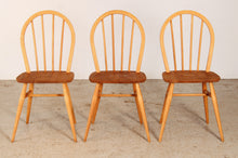 Load image into Gallery viewer, Set of 3 of mid century Ercol Model 400 chairs made in elm and beech circa 1960s
