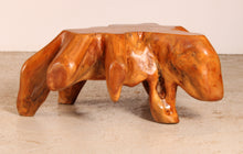 Load image into Gallery viewer, Vintage brutalist style solid teak root coffee table, circa 1970s
