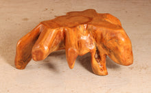 Load image into Gallery viewer, Vintage brutalist style solid teak root coffee table, circa 1970s
