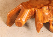 Load image into Gallery viewer, Vintage brutalist style solid teak root coffee table, circa 1970s
