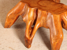 Load image into Gallery viewer, Vintage brutalist style solid teak root coffee table, circa 1970s
