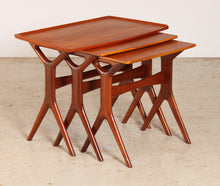 Load image into Gallery viewer, Danish Mid Century teak nest of tables by Johannes Andersen for CFC Silkeborg, circa 1960s
