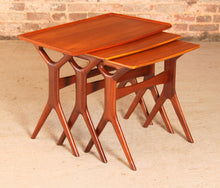 Load image into Gallery viewer, Danish Mid Century teak nest of tables by Johannes Andersen for CFC Silkeborg, circa 1960s
