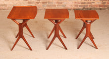 Load image into Gallery viewer, Danish Mid Century teak nest of tables by Johannes Andersen for CFC Silkeborg, circa 1960s
