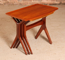 Load image into Gallery viewer, Danish Mid Century teak nest of tables by Johannes Andersen for CFC Silkeborg, circa 1960s
