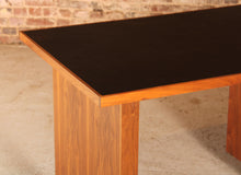 Load image into Gallery viewer, Mid Century executive walnut desk with leather top, circa 1980s
