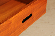 Load image into Gallery viewer, Mid Century executive walnut desk with leather top, circa 1980s

