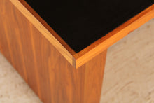 Load image into Gallery viewer, Mid Century executive walnut desk with leather top, circa 1980s
