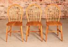 Load image into Gallery viewer, Set of 3 of mid century Ercol chairs made in elm and beech circa 1950s
