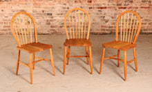 Load image into Gallery viewer, Set of 3 of mid century Ercol chairs made in elm and beech circa 1950s
