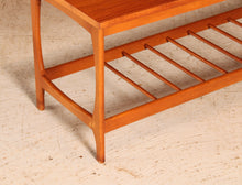 Load image into Gallery viewer, Mid Century teak coffee table with a magazine rack, circa 1960s
