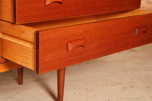 Load image into Gallery viewer, Mid Century 'Modulus' long teak sideboard by Fristho, Netherlands, circa 1960s
