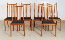 Load image into Gallery viewer, Set of 6 Mid Century teak dining chairs by White&amp;Newton, circa 1960s
