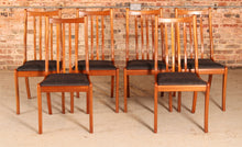 Load image into Gallery viewer, Set of 6 Mid Century teak dining chairs by White&amp;Newton, circa 1960s
