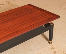 Load image into Gallery viewer, Mid Century G-plan Librenza tola and black long coffee table, circa 1960s

