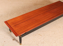 Load image into Gallery viewer, Mid Century G-plan Librenza tola and black long coffee table, circa 1960s
