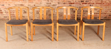 Load image into Gallery viewer, Set Of 4 Danish Mid Century oak dining chairs by Hans J. Frydendal For Boltinge, circa 1970s
