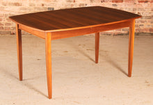 Load image into Gallery viewer, Mid Century walnut extending dining table and 4 chairs by Vanson, circa 1950s
