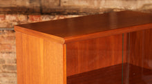 Load image into Gallery viewer, Mid Century glass fronted teak bookcase by Meredew, circa 1970s
