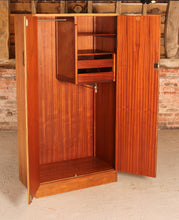 Load image into Gallery viewer, Mid Century G-plan Brandon range oak double wardrobe, circa 1960s

