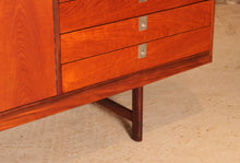 Load image into Gallery viewer, Mid Century teak sideboard with brused steel handles by Robert Heritage for Archie Shine, circa 1960s
