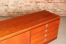 Load image into Gallery viewer, Mid Century teak sideboard with brused steel handles by Robert Heritage for Archie Shine, circa 1960s
