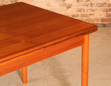 Load image into Gallery viewer, Danish Mid Century extending teak dining table, circa 1970s
