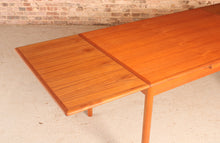 Load image into Gallery viewer, Danish Mid Century extending teak dining table, circa 1970s
