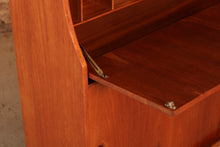 Load image into Gallery viewer, Mid Century teak writing bureau, circa 1960s
