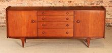 Load image into Gallery viewer, Mid Century solid afromosia sideboard by A. Younger Ltd, England, circa 1960s.
