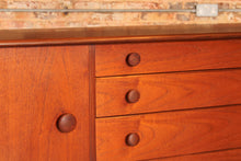 Load image into Gallery viewer, Mid Century solid afromosia sideboard by A. Younger Ltd, England, circa 1960s.

