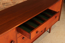 Load image into Gallery viewer, Mid Century solid afromosia sideboard by A. Younger Ltd, England, circa 1960s.

