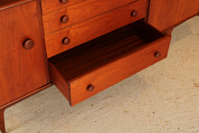 Load image into Gallery viewer, Mid Century solid afromosia sideboard by A. Younger Ltd, England, circa 1960s.
