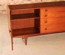 Load image into Gallery viewer, Mid Century solid afromosia sideboard by A. Younger Ltd, England, circa 1960s.
