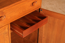 Load image into Gallery viewer, Mid Century Ercol Windsor solid elm sideboard on casters, circa 1960s
