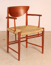 Load image into Gallery viewer, Danish Mid Century teak armchair model 317 By Peter Hvidt and Orla Molgard Nielsen For Soborg Mobler, circa 1950s
