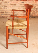 Load image into Gallery viewer, Danish Mid Century teak armchair model 317 By Peter Hvidt and Orla Molgard Nielsen For Soborg Mobler, circa 1950s
