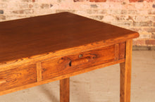 Load image into Gallery viewer, British Mid Century oak desk with 2 drawers by Abbess, circa 1950s
